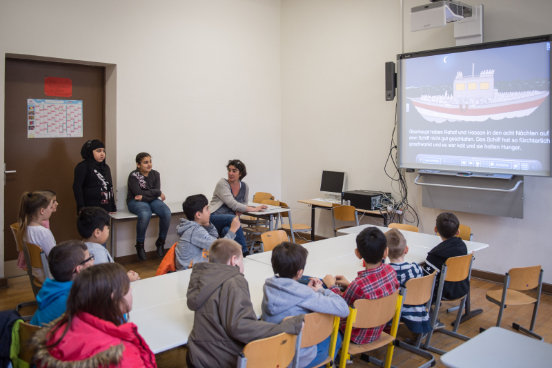 Bildergeschichte am Smartboard