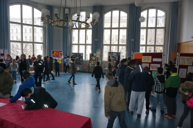 Präsentation in der Aula