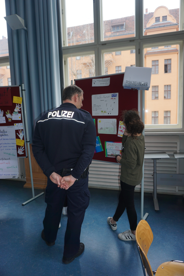 Präsentation in der Aula